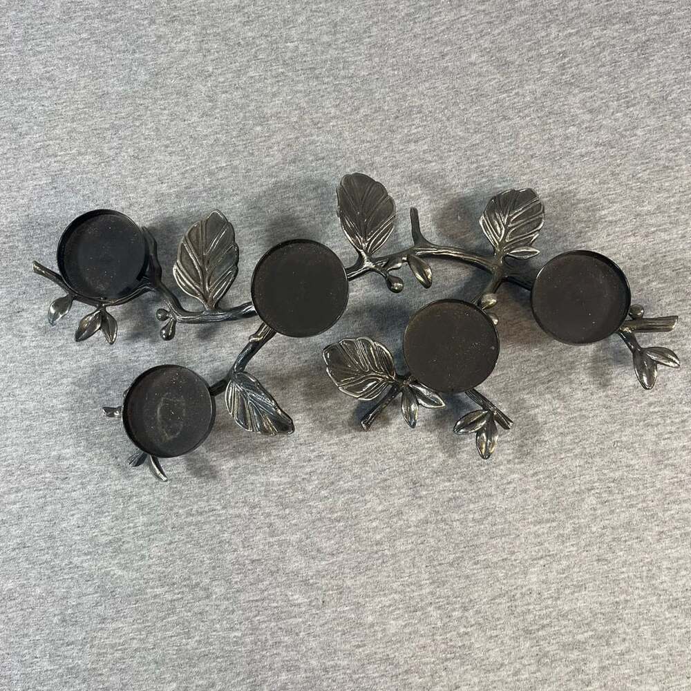 Discontinued Bath & Body Works Metal Leaves Branch 5 Votive Candle Holder